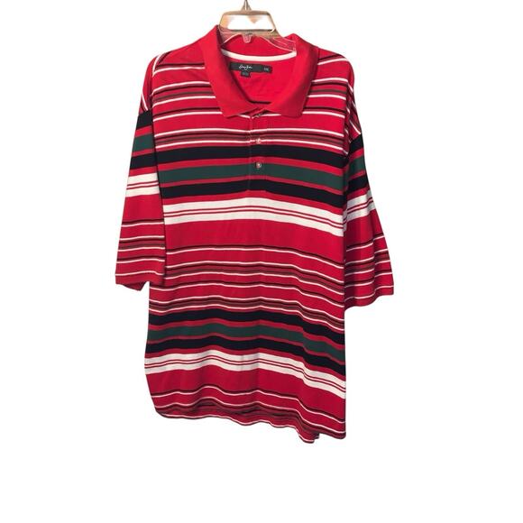 Sean John Men’s Sz XXL Polo Shirt Red Striped - Picture 6 of 13